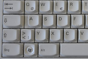 Section of Windows keyboard