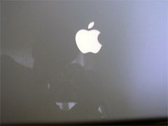 Apple logo on powerbook