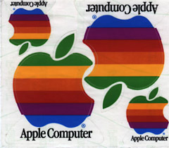 Apple logo stickers