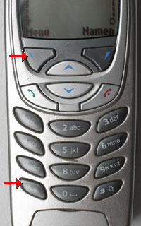 My mobile phone and the keys to lock or unlock the keyboard 